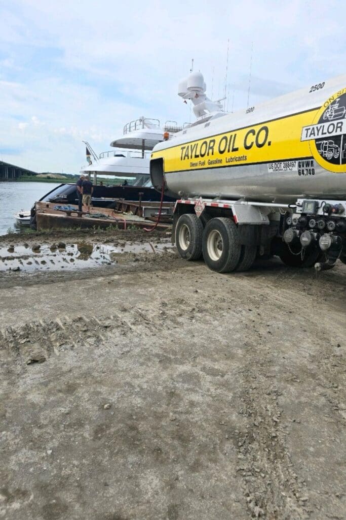 TAY bunkering 3 Taylor Oil co tanker fueling a boat