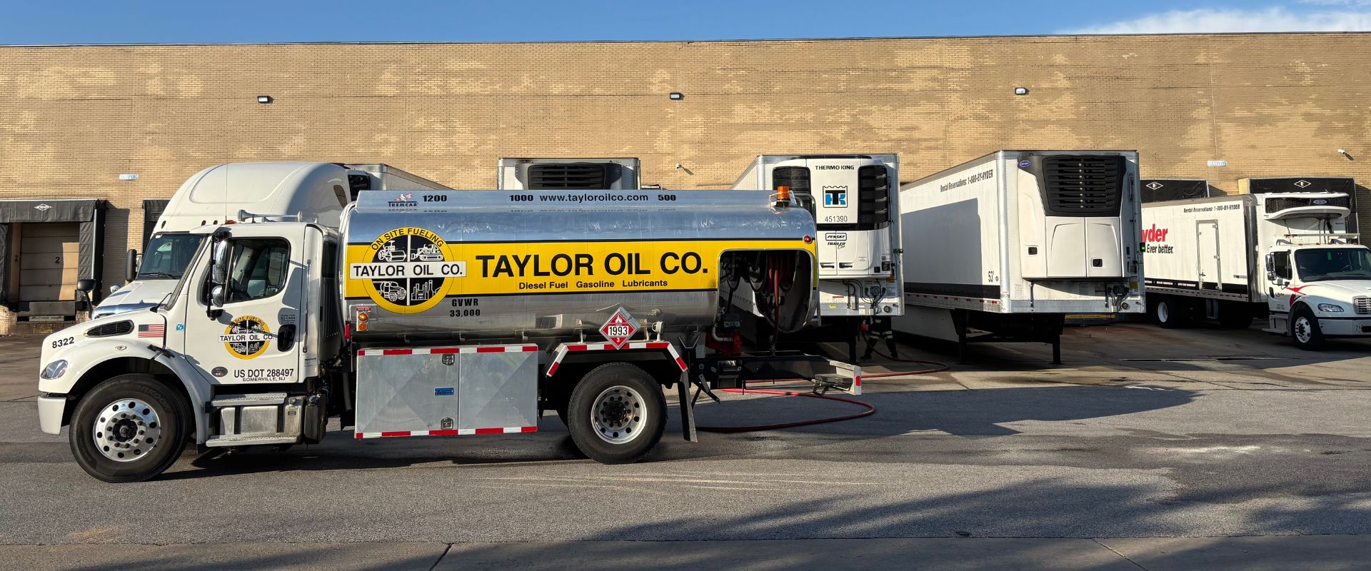 TAY diesel delivery Richmond VA Taylor Oil Co tanker fueling a fleet